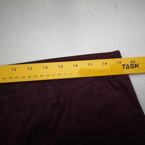 Denver Hayes Vintage Men's Size 38/32 Unhemmed Burgundy Chinos - Picture 10 of 12